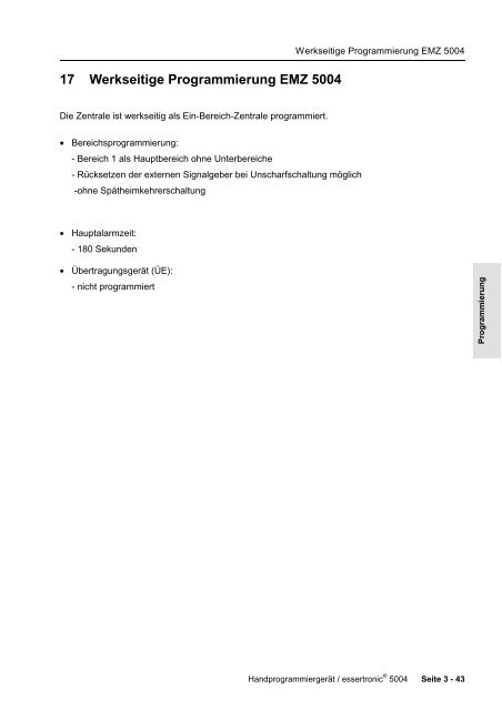 Einbruchmelderzentrale Essertronic 5004 (PDF) - IGS-Industrielle ...