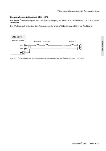 Einbruchmelderzentrale Essertronic 5004 (PDF) - IGS-Industrielle ...