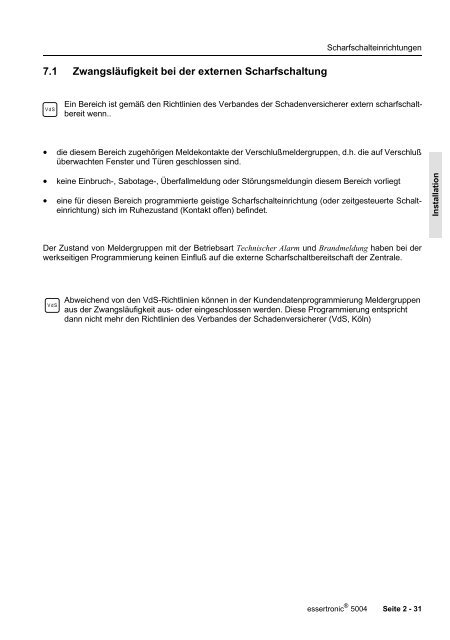 Einbruchmelderzentrale Essertronic 5004 (PDF) - IGS-Industrielle ...