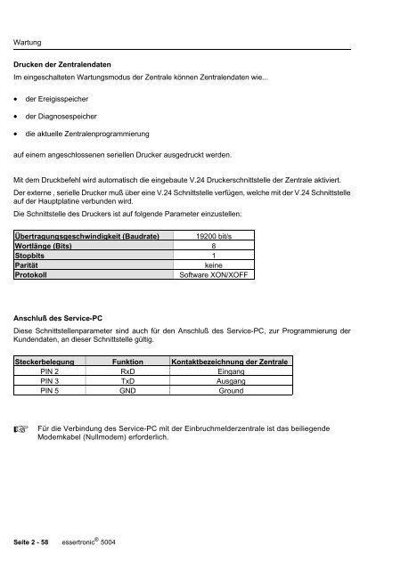 Einbruchmelderzentrale Essertronic 5004 (PDF) - IGS-Industrielle ...