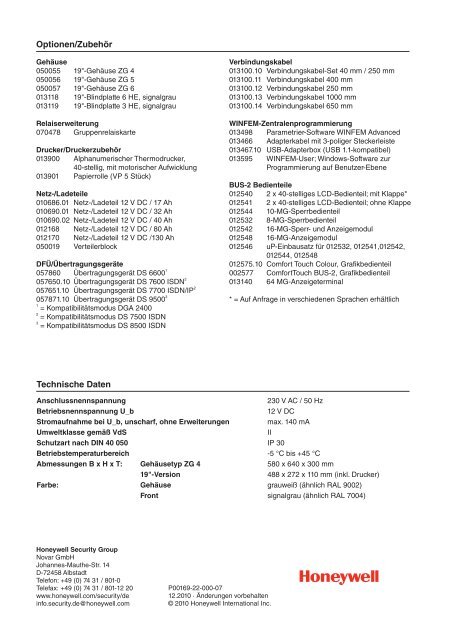 Einbruchmelderzentrale 561-MB256 plus - IGS-Industrielle ...