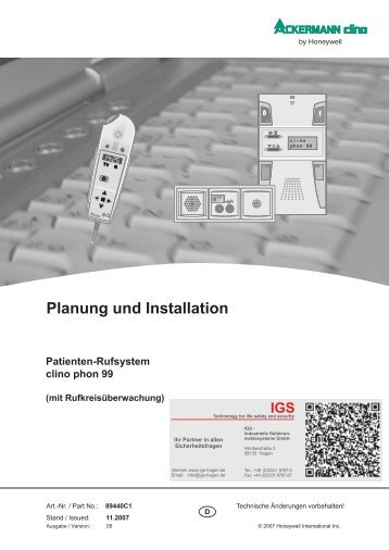 Patientenrufsystem clino phon 99 - IGS-Industrielle ...