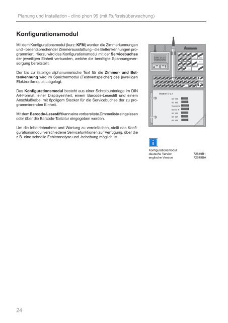 Patientenrufsystem clino phon 99 - IGS-Industrielle ...