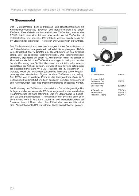 Patientenrufsystem clino phon 99 - IGS-Industrielle ...