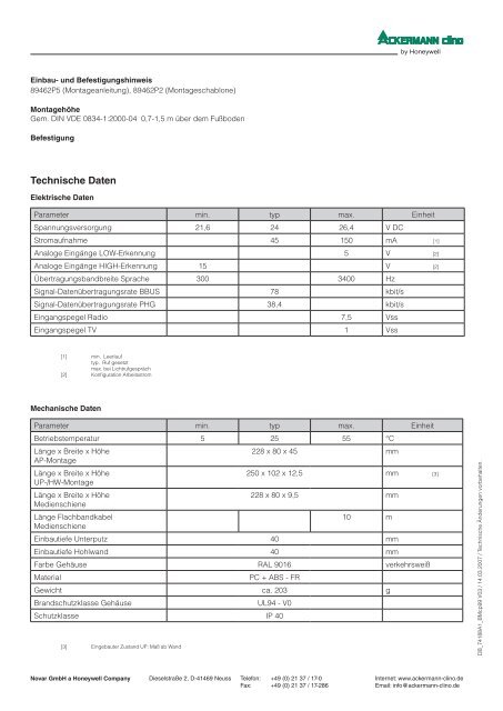 Patientenrufsystem clino phon 99 - IGS-Industrielle ...