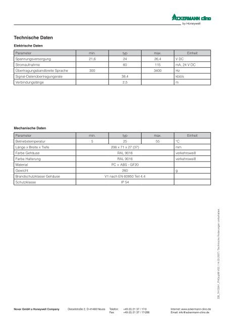 Patientenrufsystem clino phon 99 - IGS-Industrielle ...