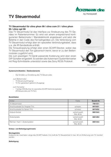 Patientenrufsystem clino phon 99 - IGS-Industrielle ...