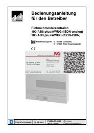 Einbruchmelderzentrale 100-AB8 plus - IGS-Industrielle ...