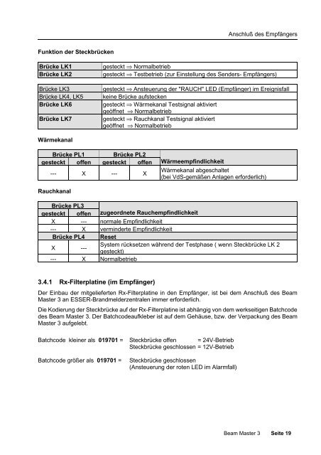 Novar - Linearer Rauchmelder Beam Master 3 - IGS-Industrielle ...