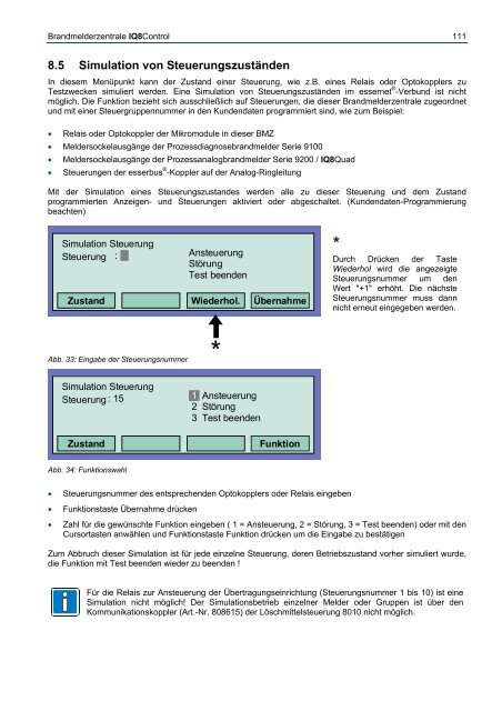 Novar - Brandmeldecomputer IQ8-Control C und M - IGS-Industrielle ...