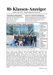 Klassenzeitung - Katharina-Henoth-Gesamtschule