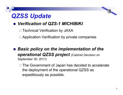 Future Plan of QZSS - IGS