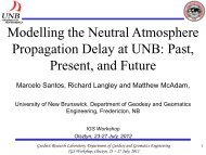 Modelling the Neutral Atmosphere Propagation Delay at UNB ... - IGS