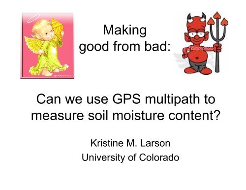 Can we use GPS multipath to measure soil moisture content ... - IGS