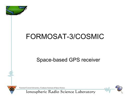 Occultation TEC Measurements from FORMOSAT-3/COSMIC - IGS