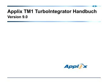 Applix TM1 TurboIntegrator Handbuch