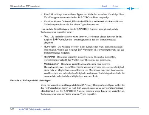 Applix TM1 TurboIntegrator Handbuch