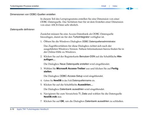 Applix TM1 TurboIntegrator Handbuch