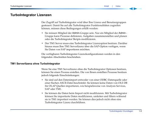 Applix TM1 TurboIntegrator Handbuch