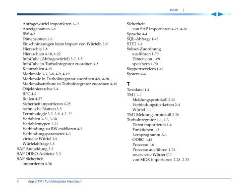 Applix TM1 TurboIntegrator Handbuch