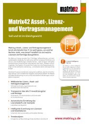 Matrix42 Asset-, Lizenz- und Vertragsmanagement - Bechtle