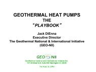 geothermal heat pumps the âplaybookâ - IGSHPA