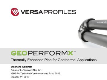 Thermally Enhanced Pipe for Geothermal Applications - IGSHPA