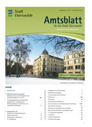 für die Stadt Eberswalde Amtsblatt