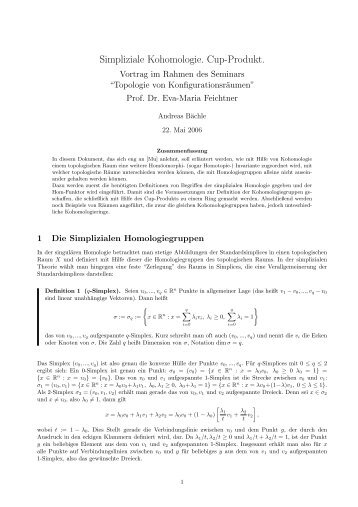 Simpliziale Kohomologie. Cup-Produkt.