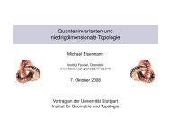 Quanteninvarianten und niedrigdimensionale Topologie - Institut fÃ¼r ...