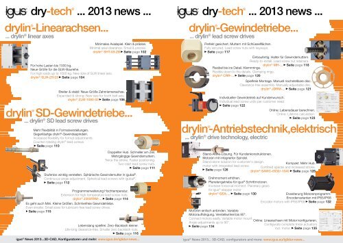 Gleitlager Neuheiten und Programmerweiterungen ... - Igus