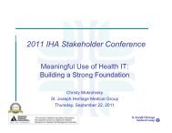 Building a Strong Foundation - Integrated Healthcare Association