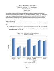 (P4P) 2008 Results Executive Summary - Integrated Healthcare ...