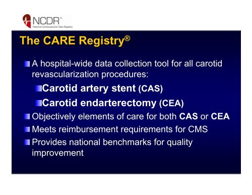 NCDR Registries - Integrated Healthcare Association