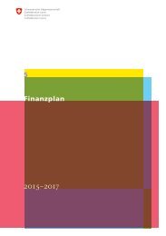 Finanzplan 2015–2017 - Eidgenössische Finanzverwaltung EFV