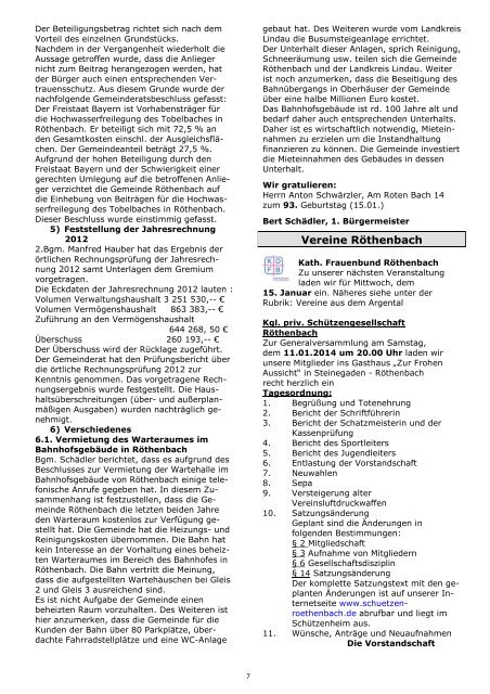 Mitteilungsblatt Nr. 02 vom 09.01.2014 - bei der ...