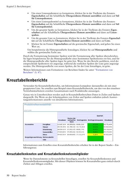 Report Studio - Benutzerhandbuch