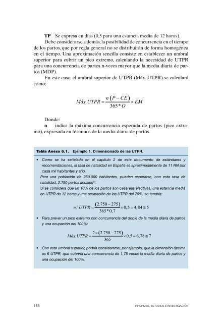 Maternidad Hospitalaria - Ministerio de Sanidad y PolÃ­tica Social