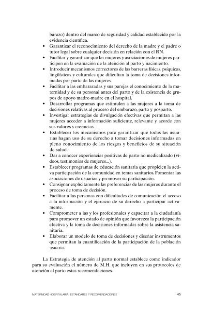 Maternidad Hospitalaria - Ministerio de Sanidad y PolÃ­tica Social