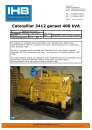 Caterpillar 3412 genset 400 kVA - IHB International