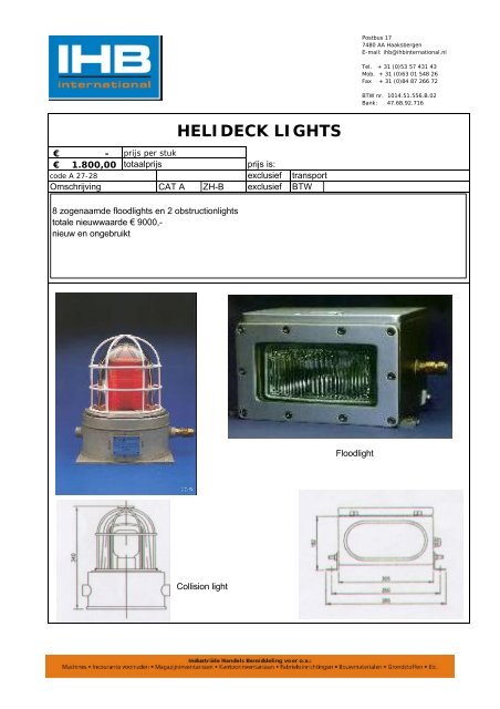 HELIDECK LIGHTS - IHB International