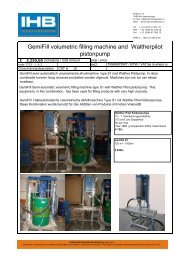 GemiFill volumetric filling machine and ... - IHB International