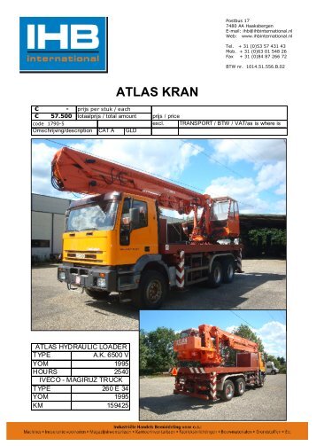 atlas kran - IHB International