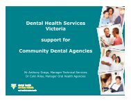 Support for Community Dental Agencies