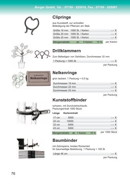 Befestigungsmaterial - Adolf Burger Gmbh