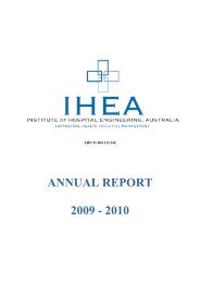 annual report 2009 - 2010 - Institute of Hospital Engineering, Australia