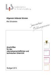 Anschriften - Landesinstitut für Schulentwicklung