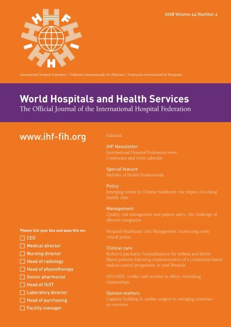 World Hospitals and Health Services - International Hospital ...