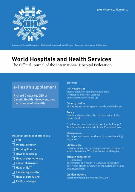 World Hospitals and Health Services - International Hospital ...