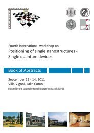 Positioning of single nanostructures - Institut fÃ¼r Halbleiteroptik und ...